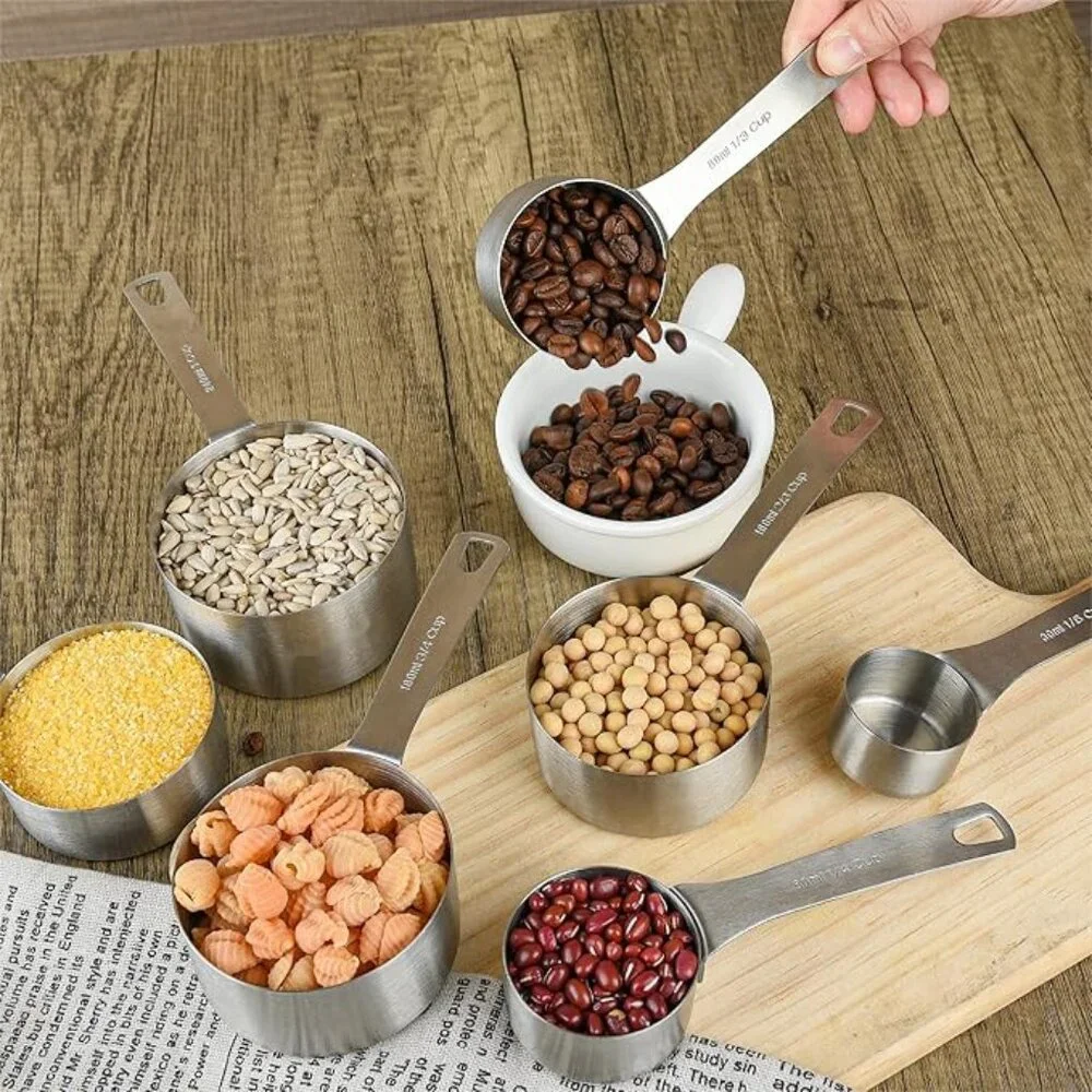 Smithcraft Measuring Cups Set of 7 | 18/8 Stainless Steel | Kitchen & Baking